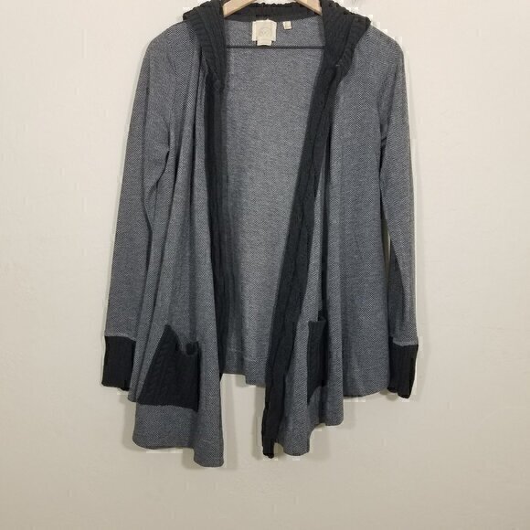 Anthropologie Vanessa Virginia Open Front Cardigan with Hood Size M - Picture 1 of 5